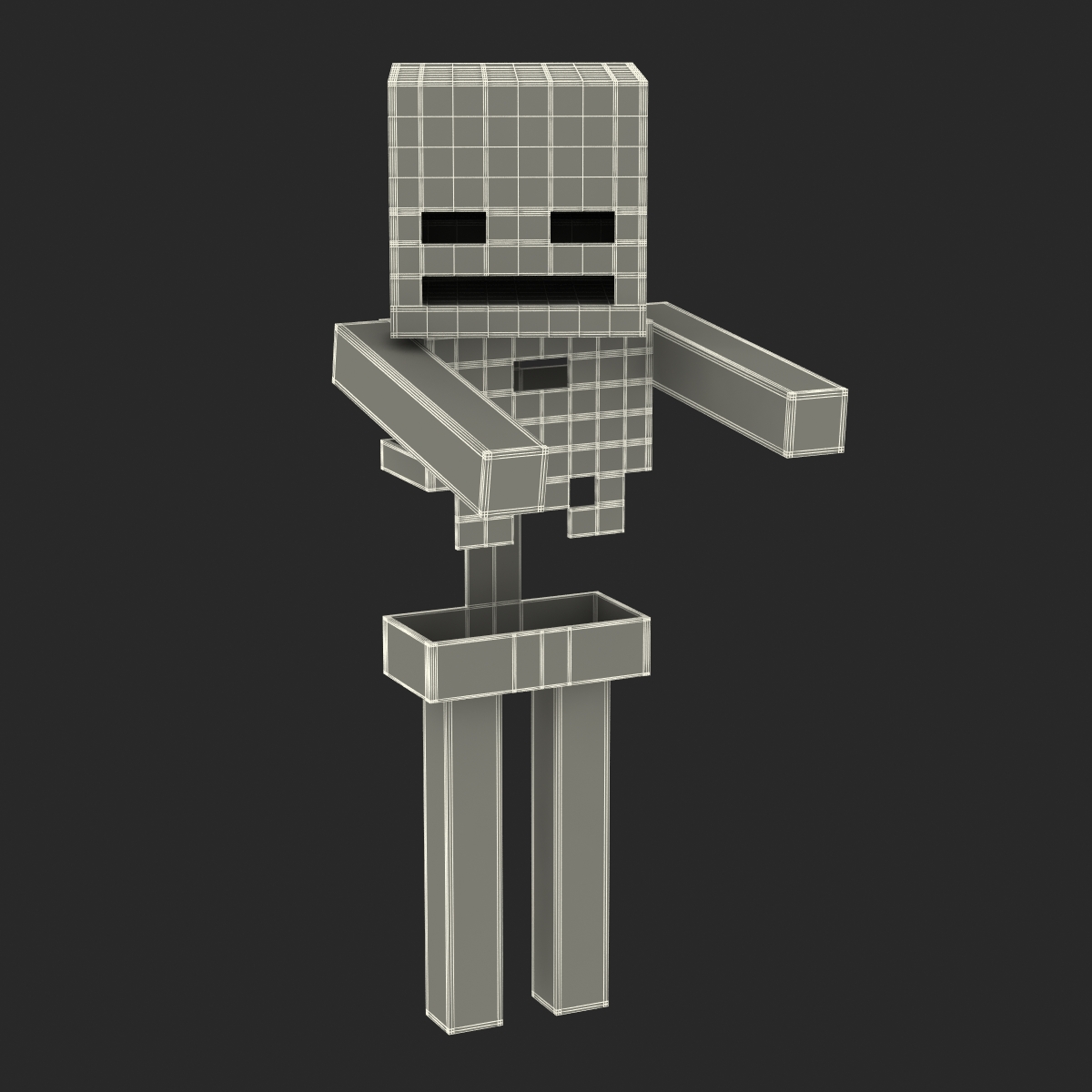 3D model Minecraft Skeleton Rigged