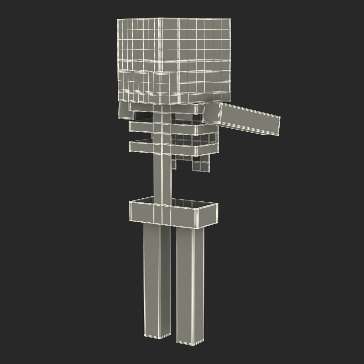 3D model Minecraft Skeleton Rigged