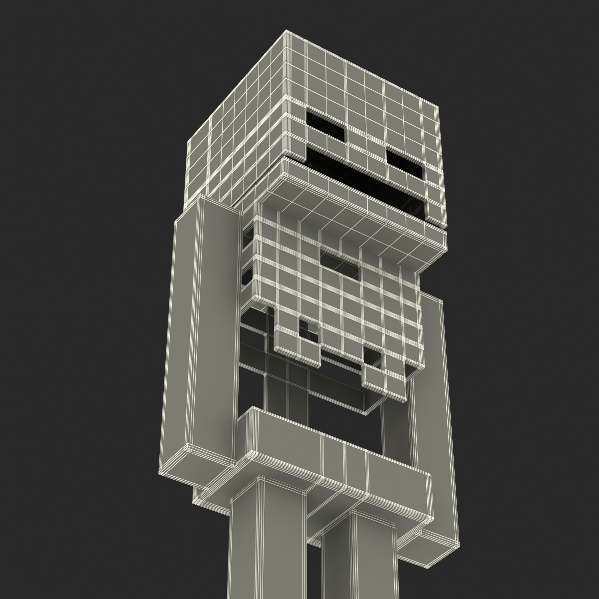 3D model Minecraft Skeleton Rigged