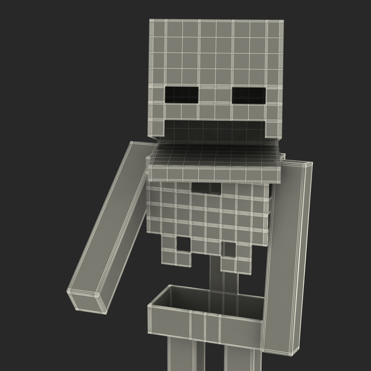 3D model Minecraft Skeleton Rigged