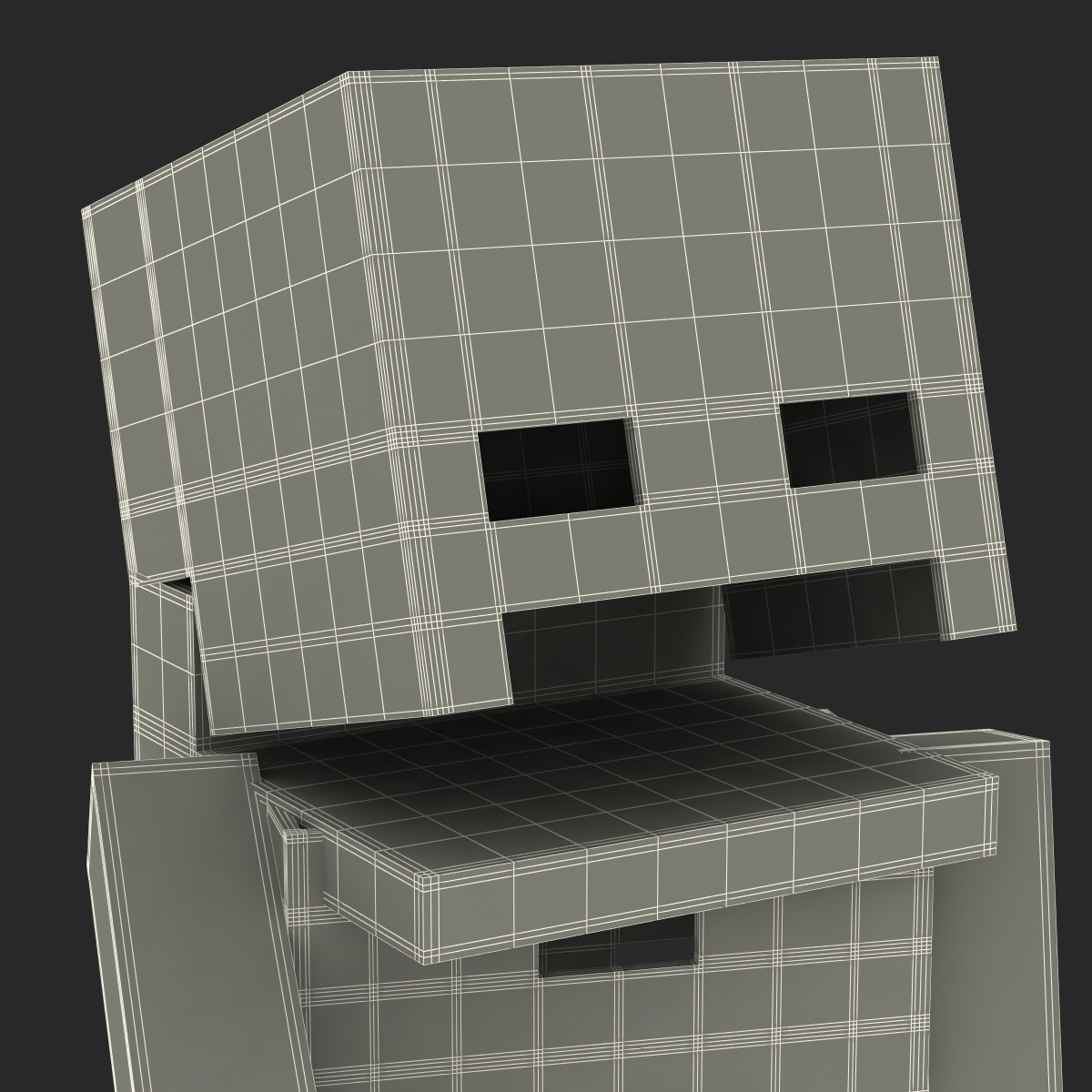 3D model Minecraft Skeleton Rigged