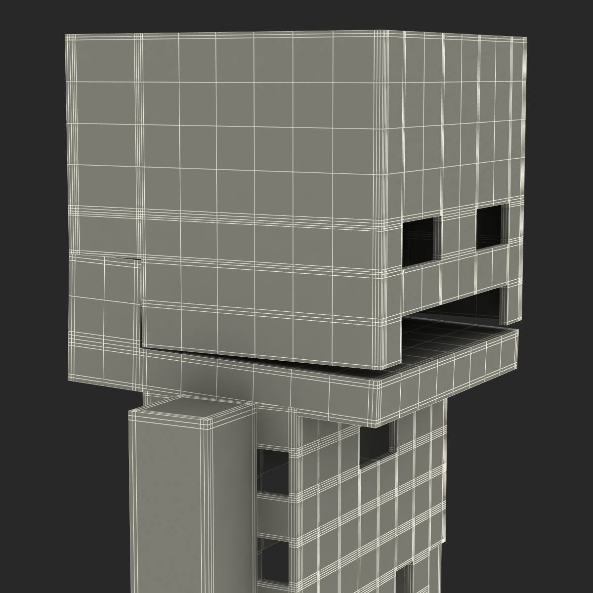 3D model Minecraft Skeleton Rigged