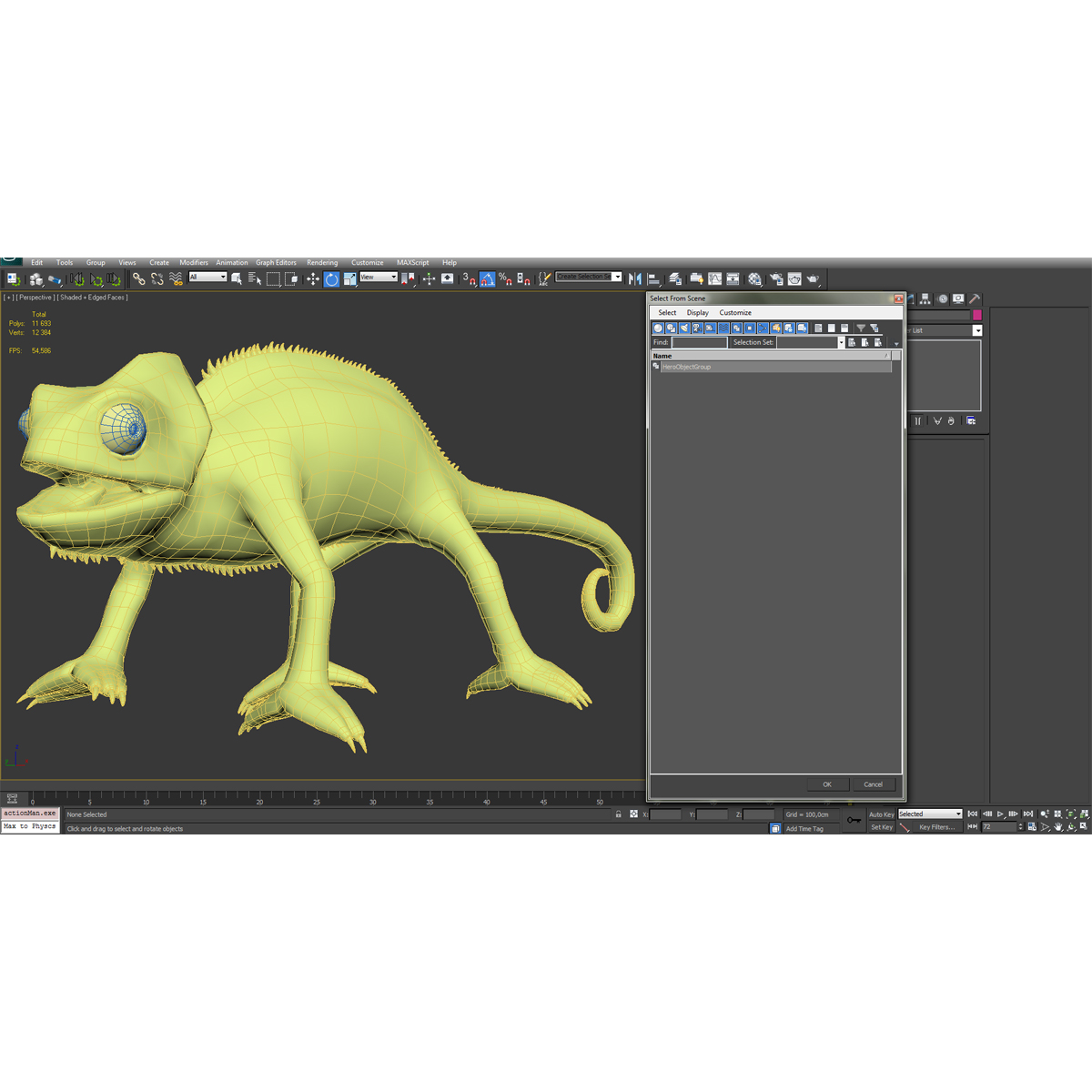 3D Chameleon Pose 4