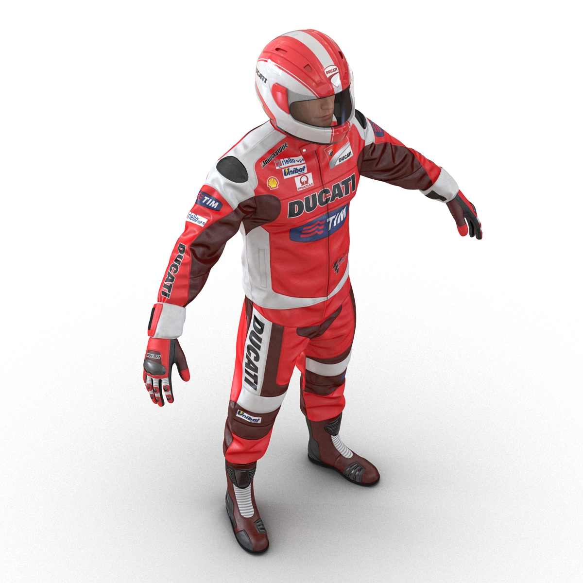 3D model Motorcycle Rider 2 Rigged