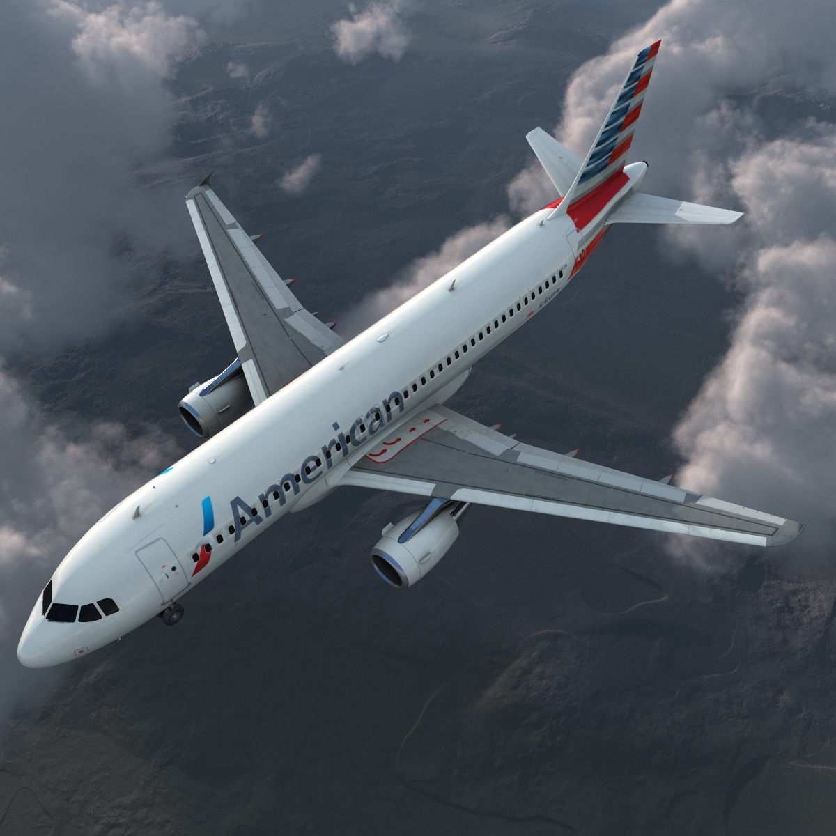 Airbus A320 American Airlines 3D model