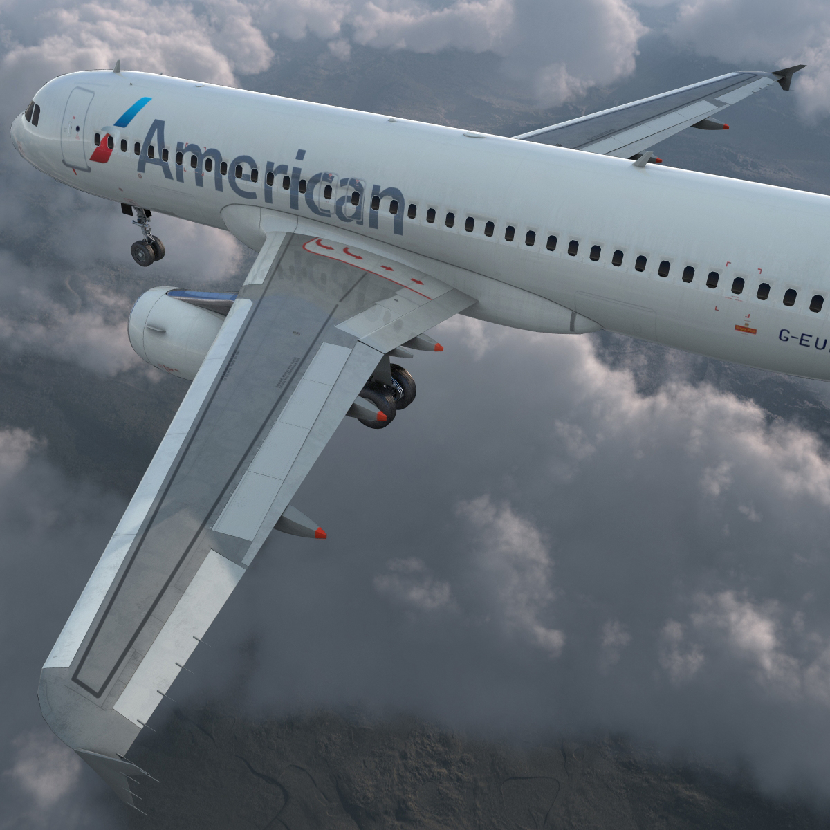 Airbus A320 American Airlines 3D model