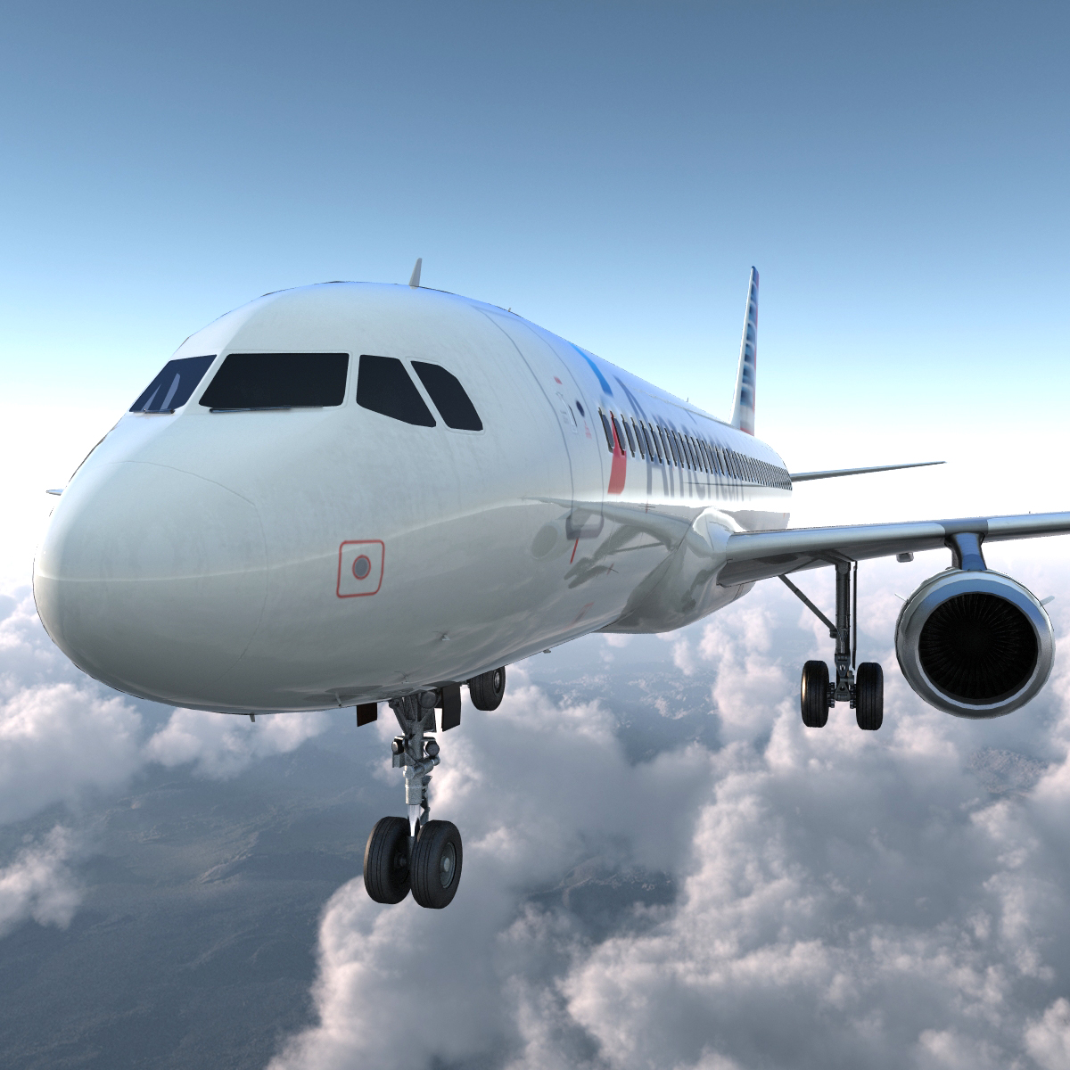 Airbus A320 American Airlines 3D model