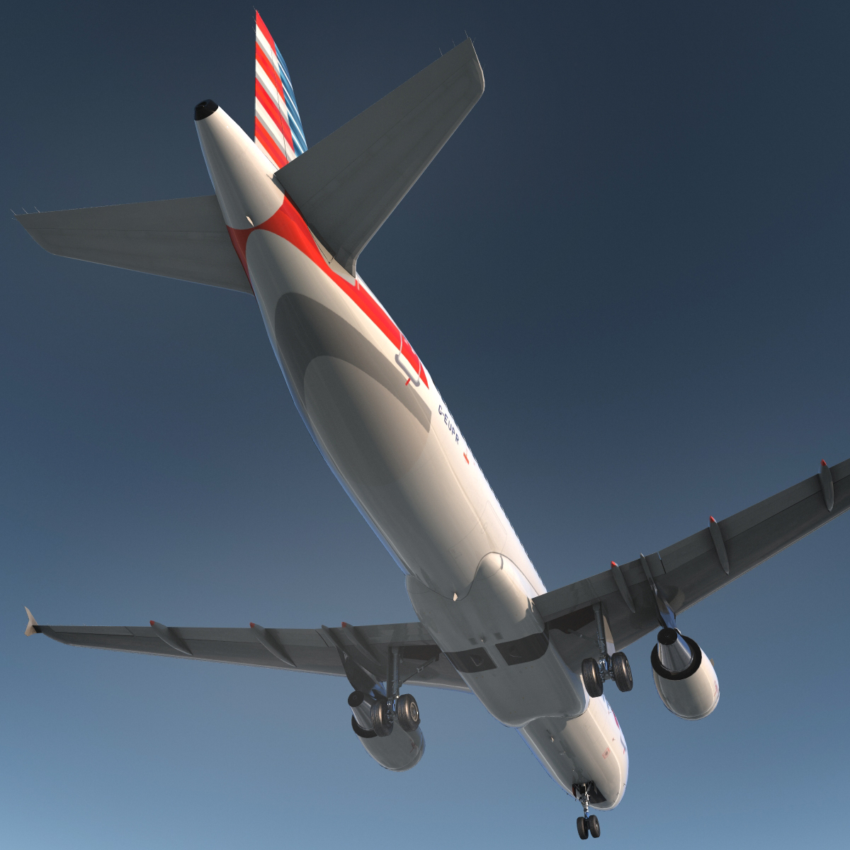 Airbus A320 American Airlines 3D model