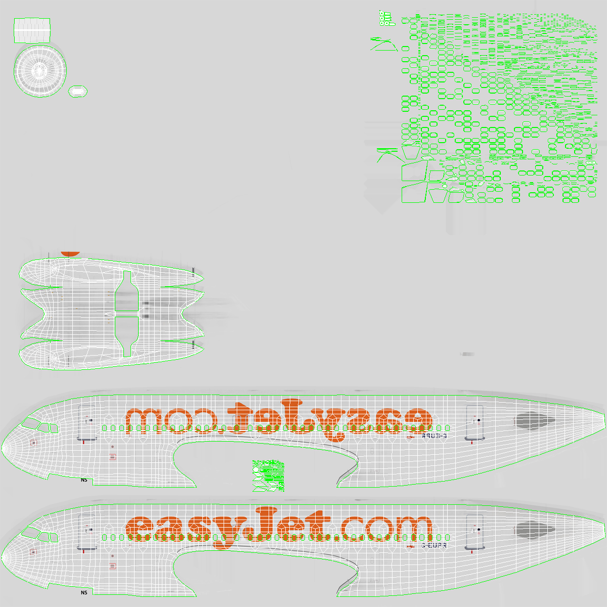 Airbus A320 EasyJet 3D model