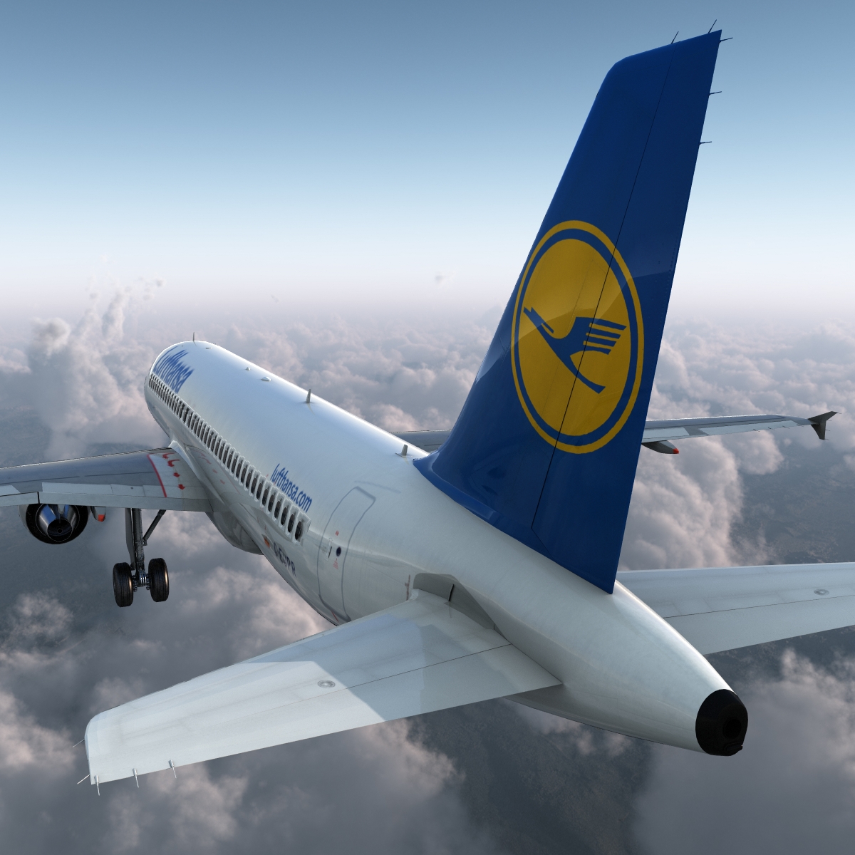 3D Airbus A320 Lufthansa