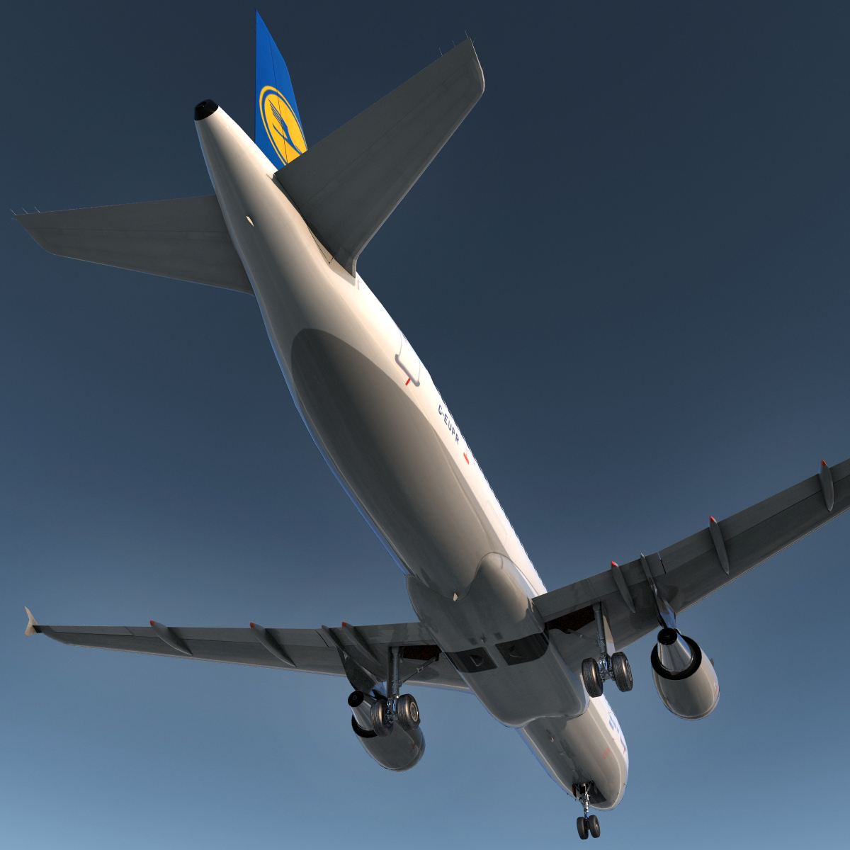 3D Airbus A320 Lufthansa