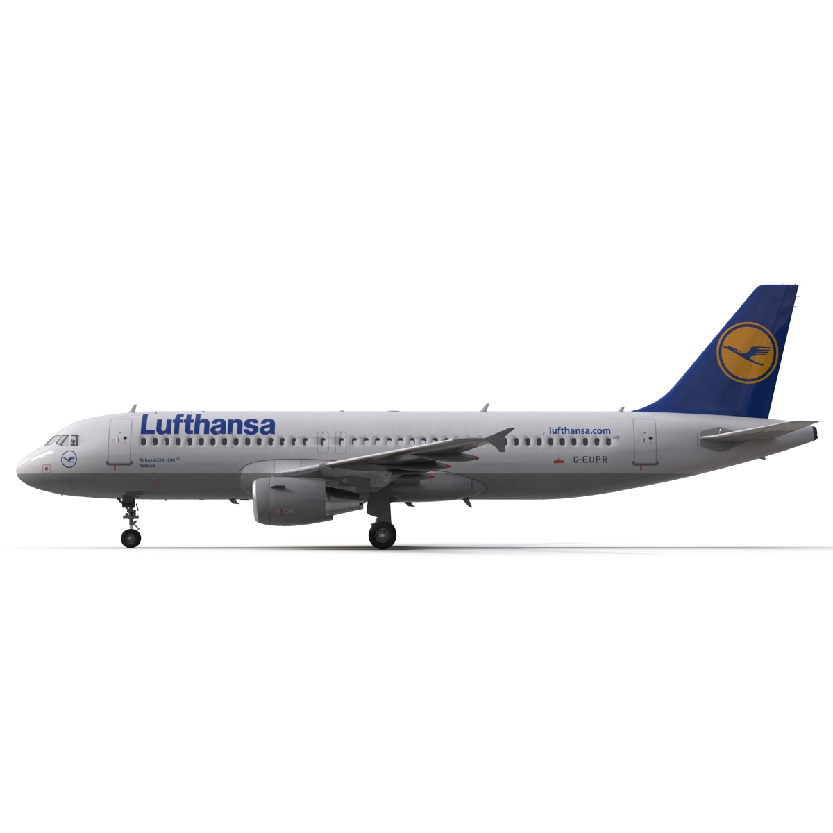 3D Airbus A320 Lufthansa