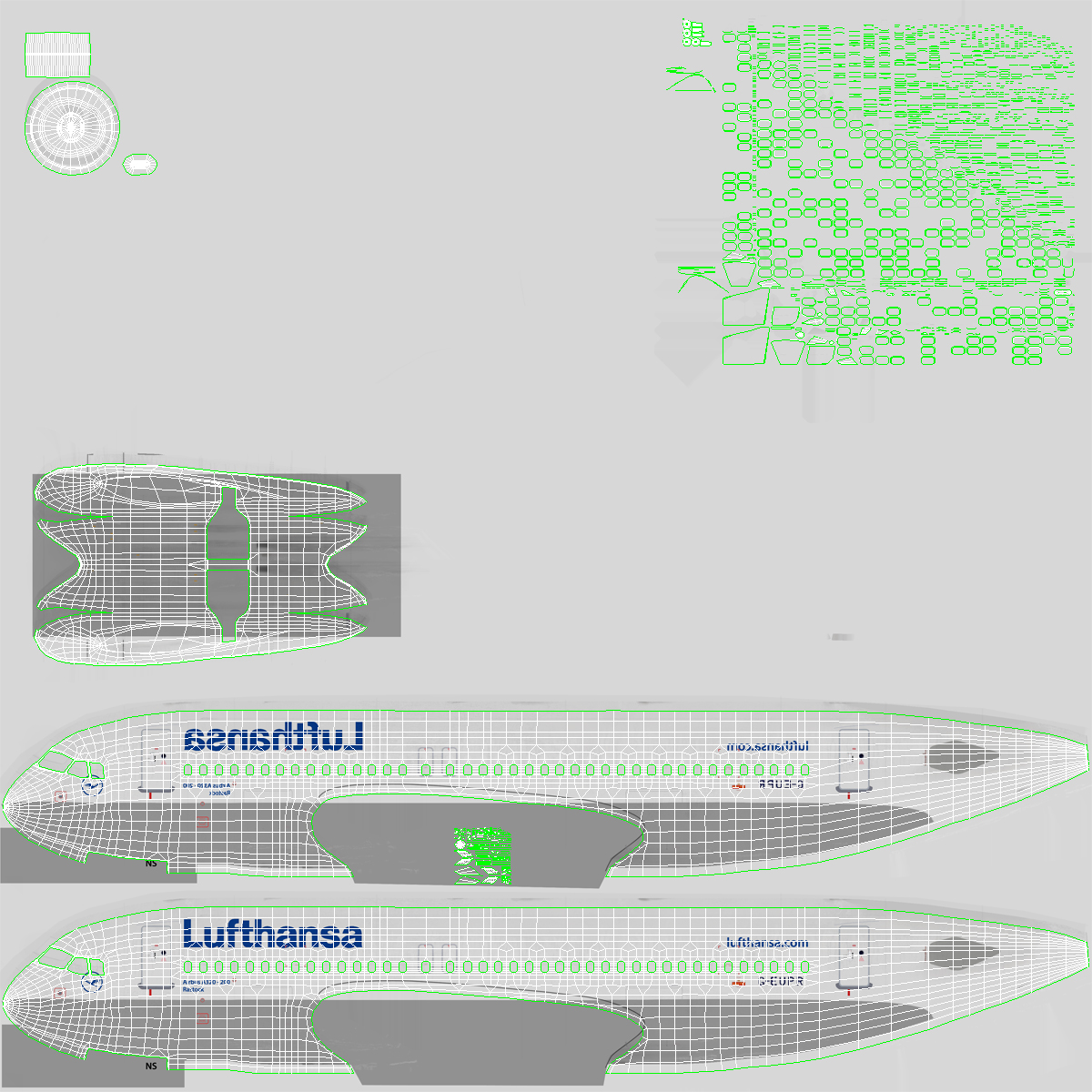 3D Airbus A320 Lufthansa