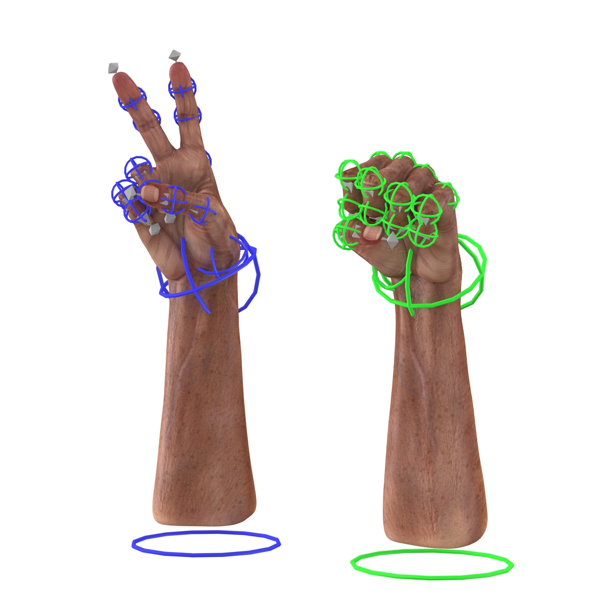 3D model Old Man Hands Rigged