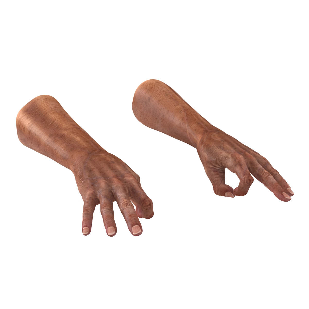 3D model Old Man Hands Pose 5