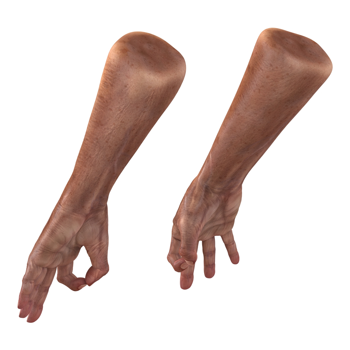 3D model Old Man Hands Pose 5