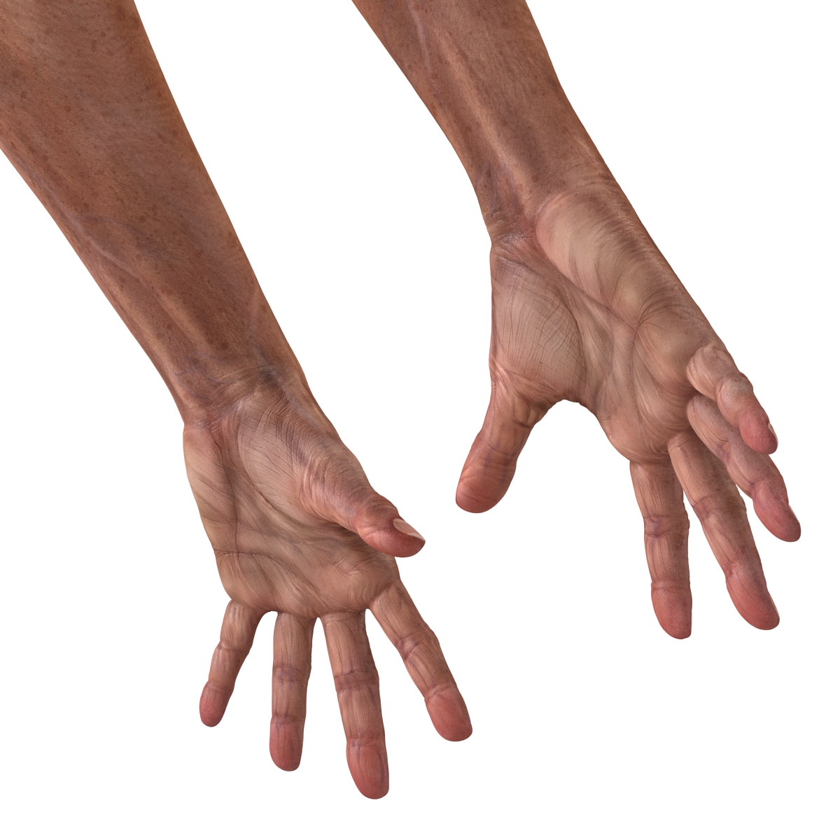 3D model Old Man Hands Pose 4