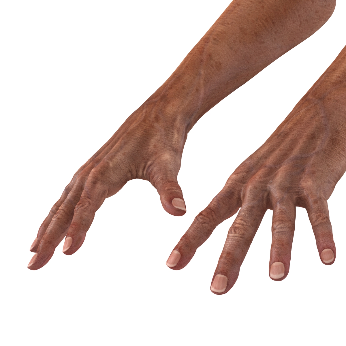 3D model Old Man Hands Pose 4