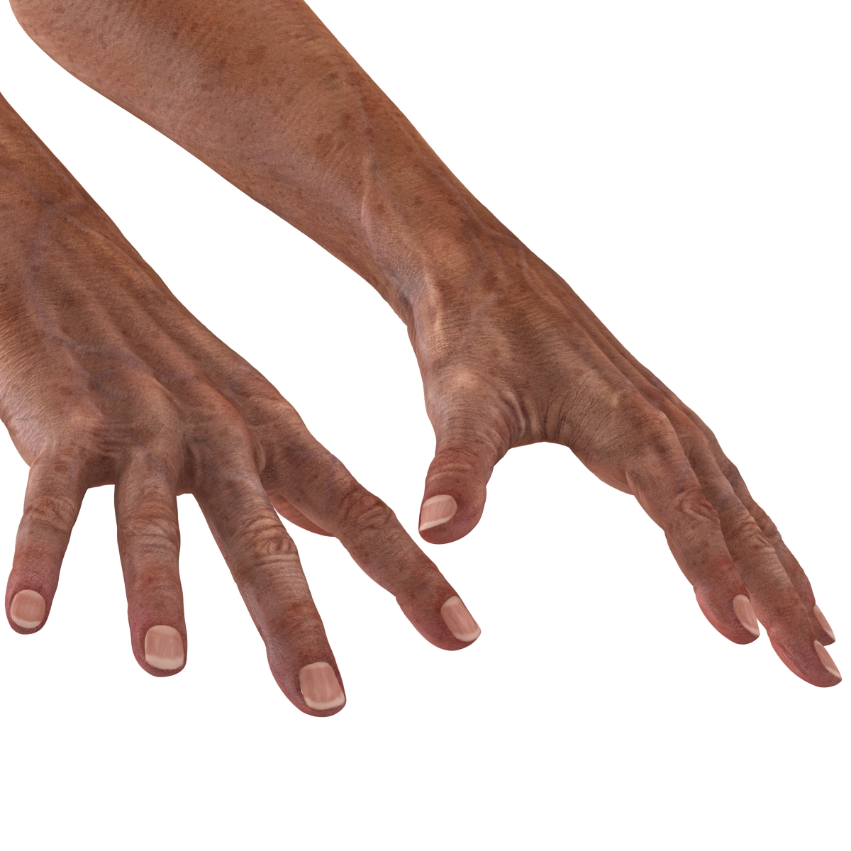 3D model Old Man Hands Pose 4