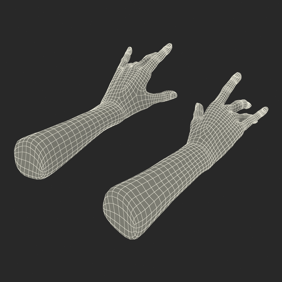 3D model Old Man Hands Pose 3