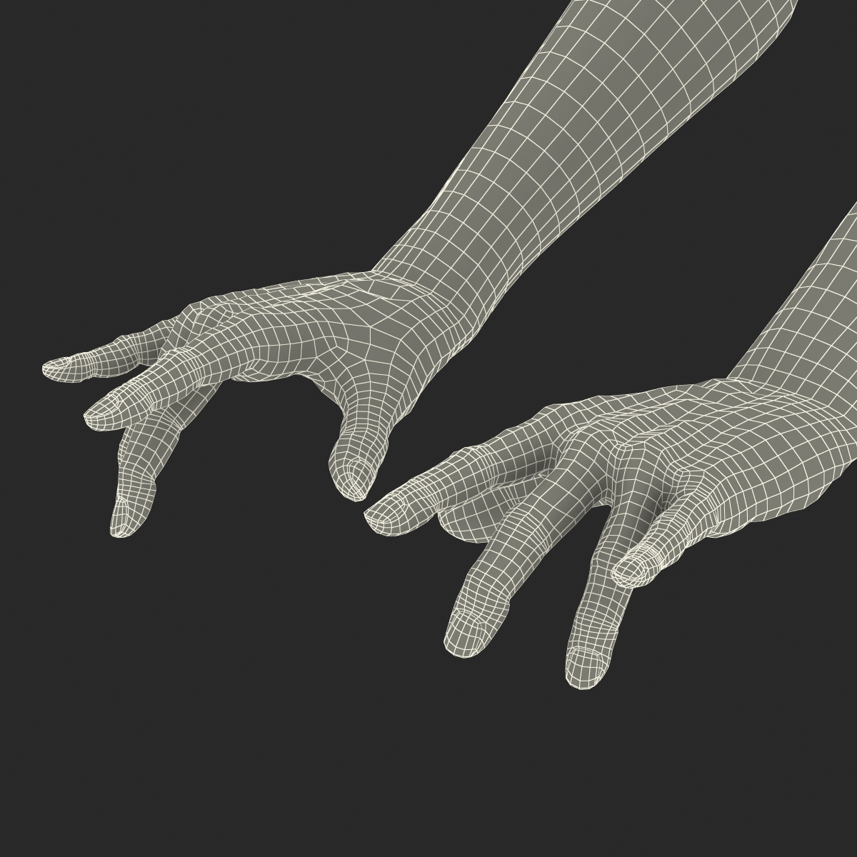 3D model Old Man Hands Pose 3