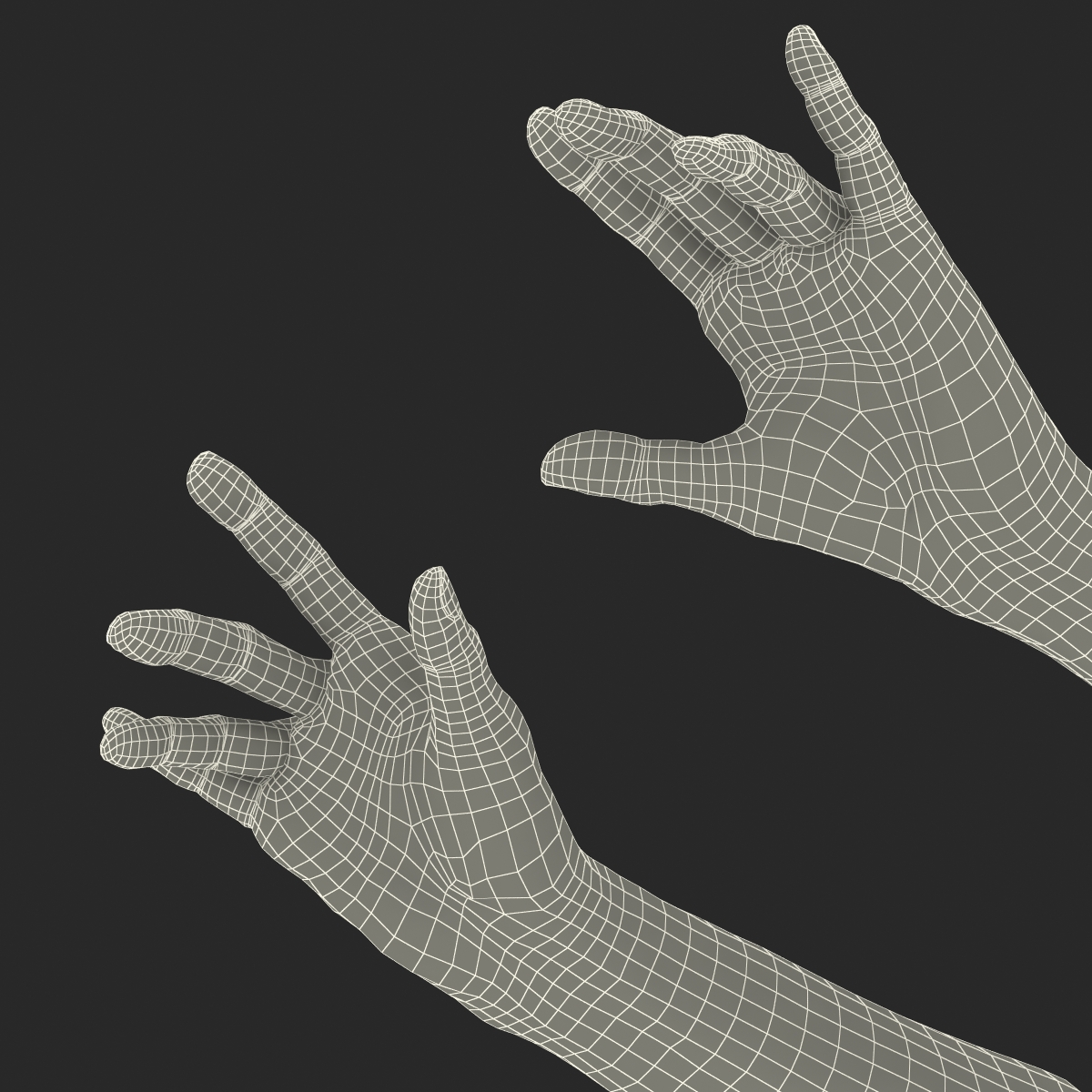 3D model Old Man Hands Pose 3