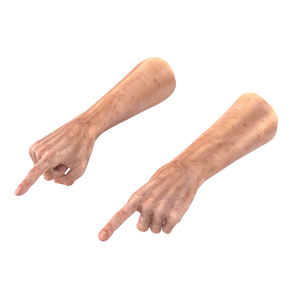 Old Man Hands 3 Rigged 3D