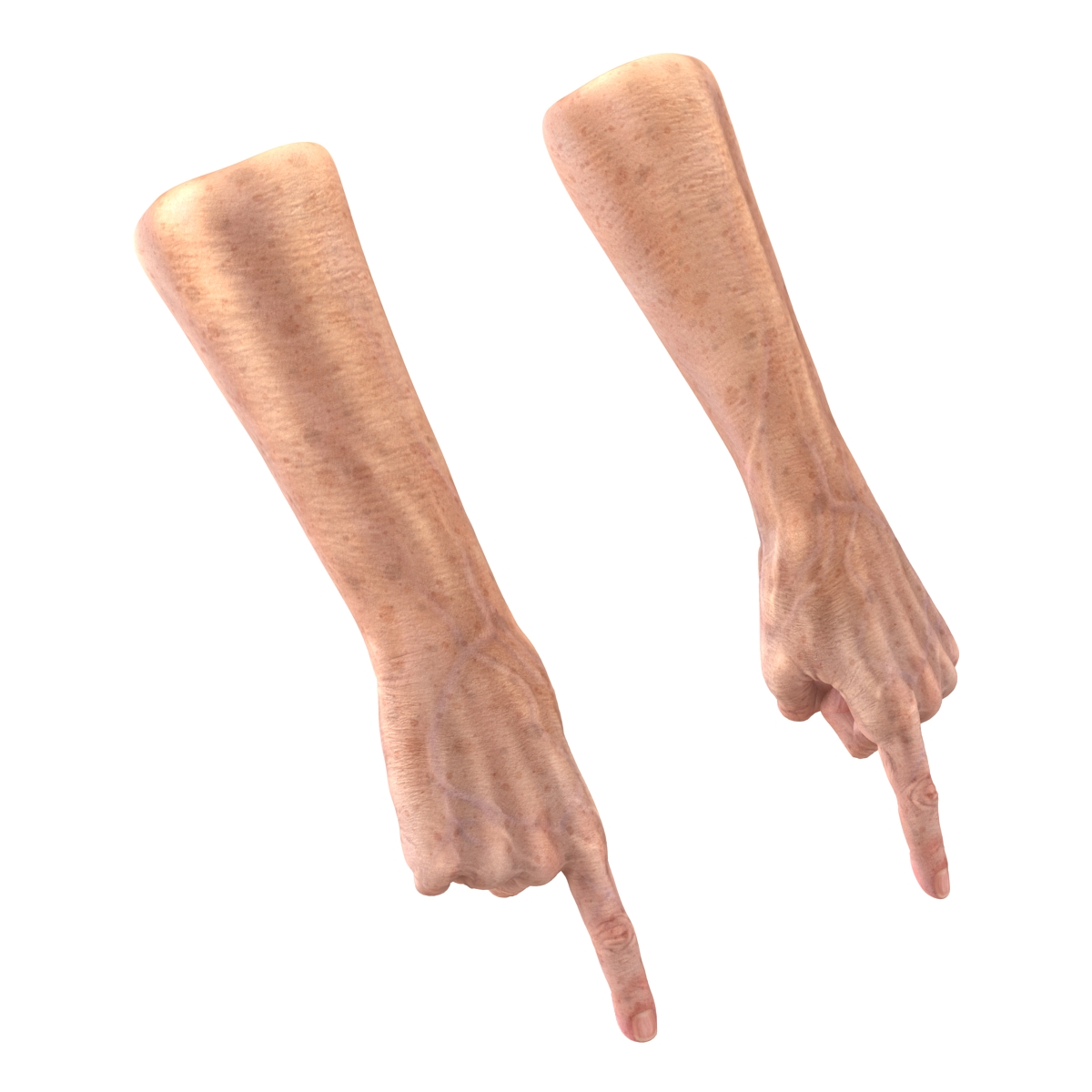 Old Man Hands 3 Rigged 3D