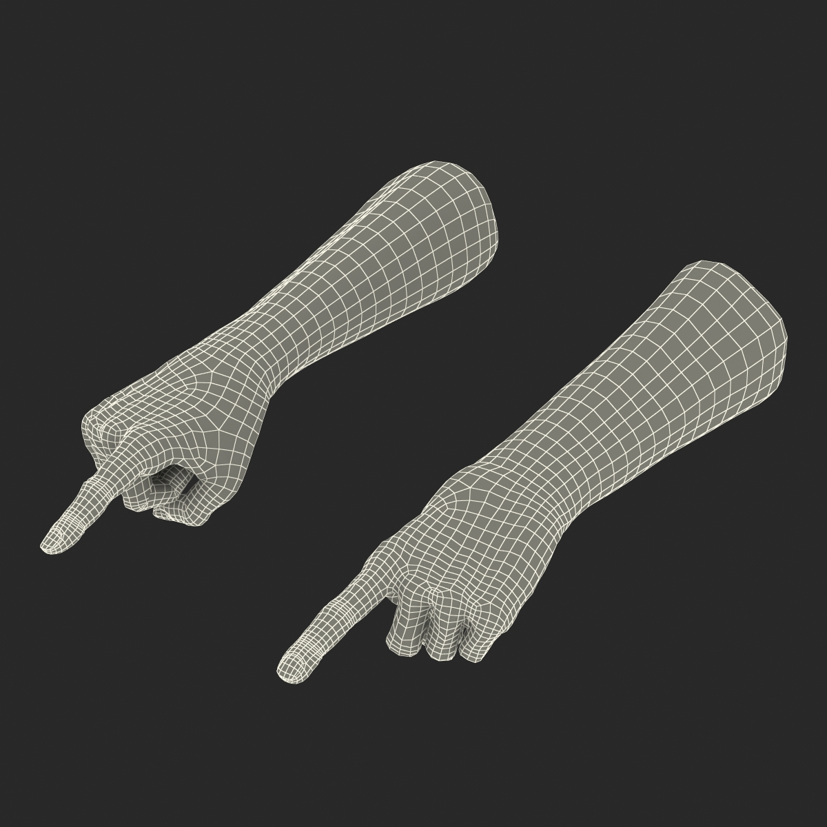 Old Man Hands 3 Rigged 3D