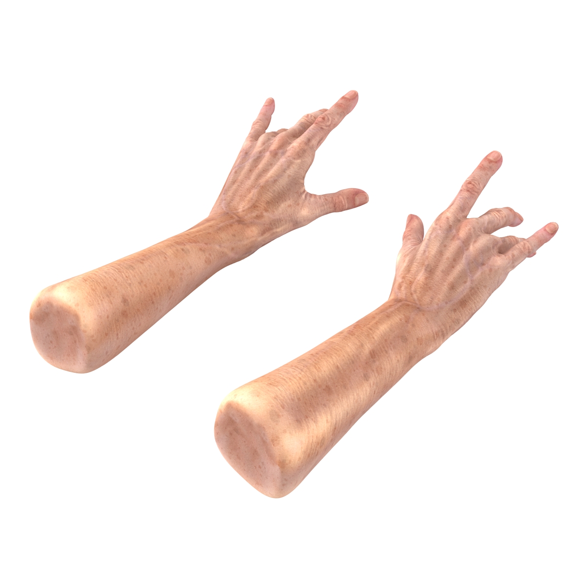 Old Man Hands 3 Pose 3 3D