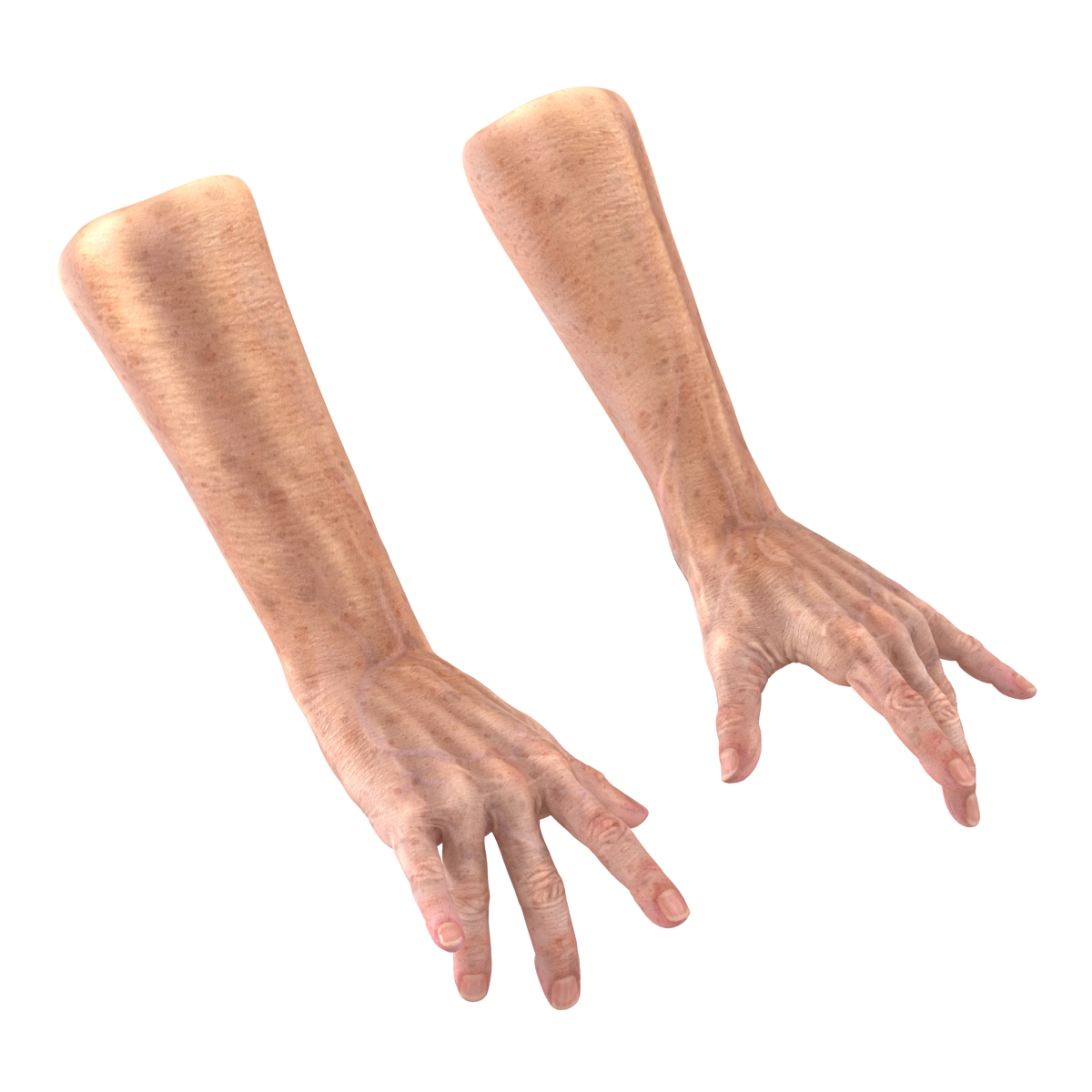 Old Man Hands 3 Pose 3 3D