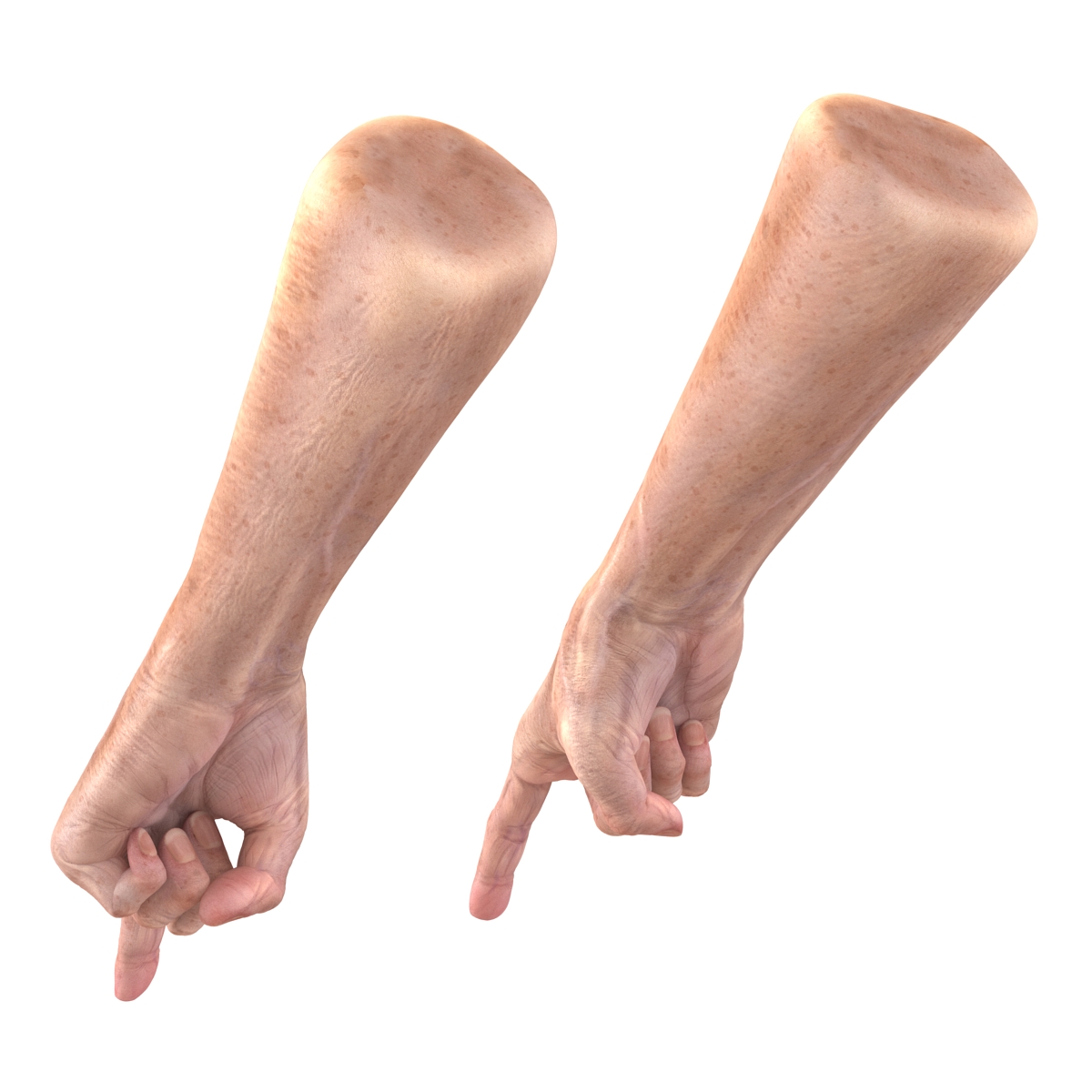 Old Man Hands 3 Pose 2 3D