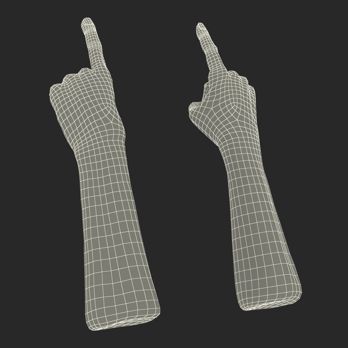 Old Man Hands 3 Pose 2 3D