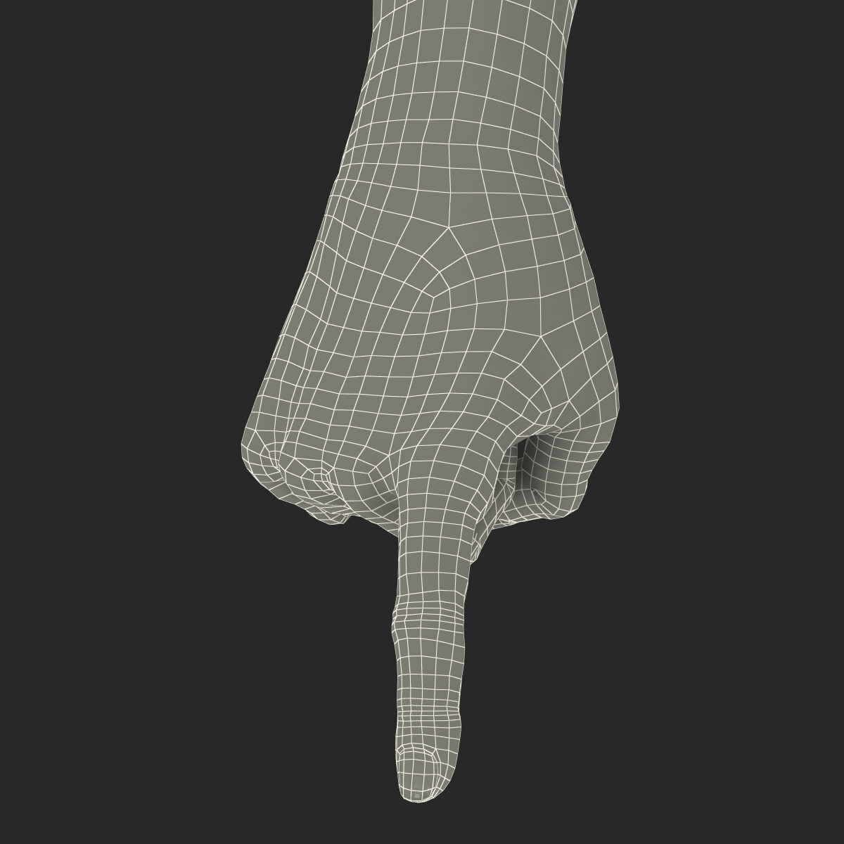 3D Old African Man Hands Rigged model