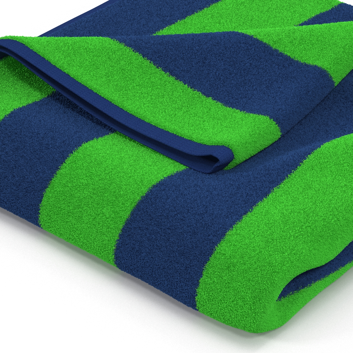 Beach Towel 2 Green 3D model