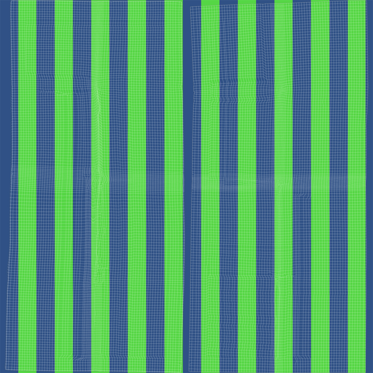 Beach Towel 2 Green 3D model