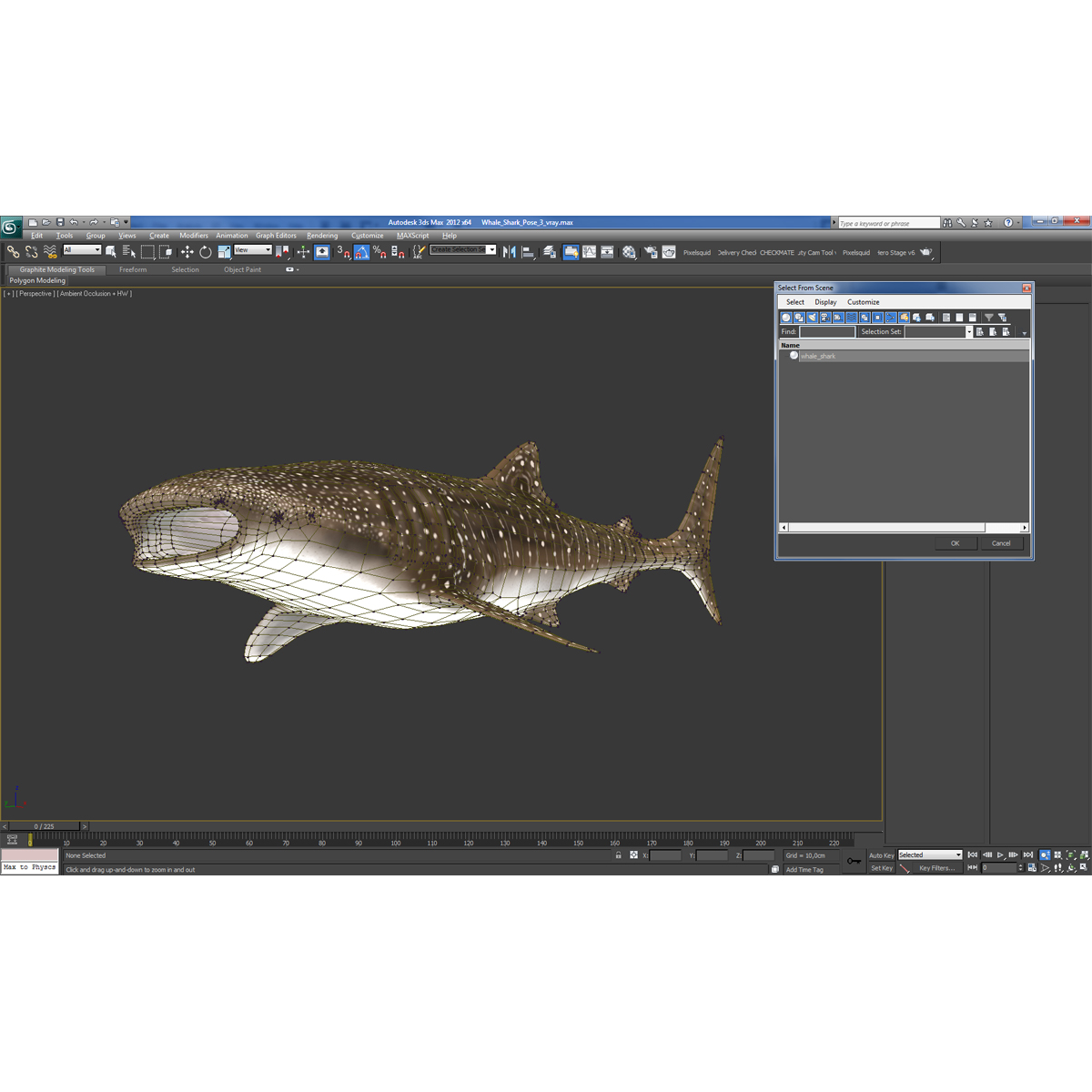 3D Whale Shark Pose 3 model