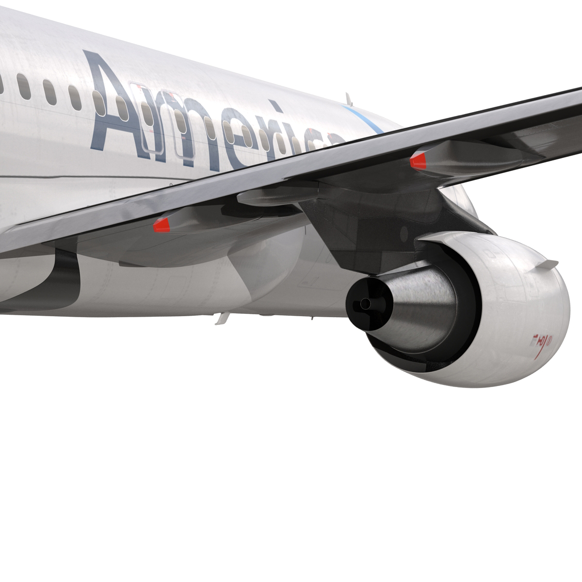 3D Airbus A320 American Airlines Rigged