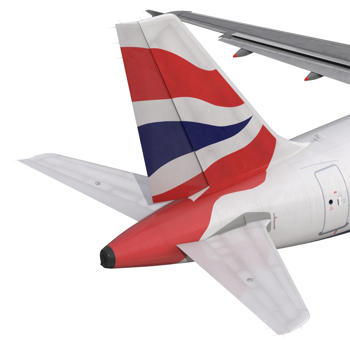 Airbus A320 British Airways Rigged 3D model