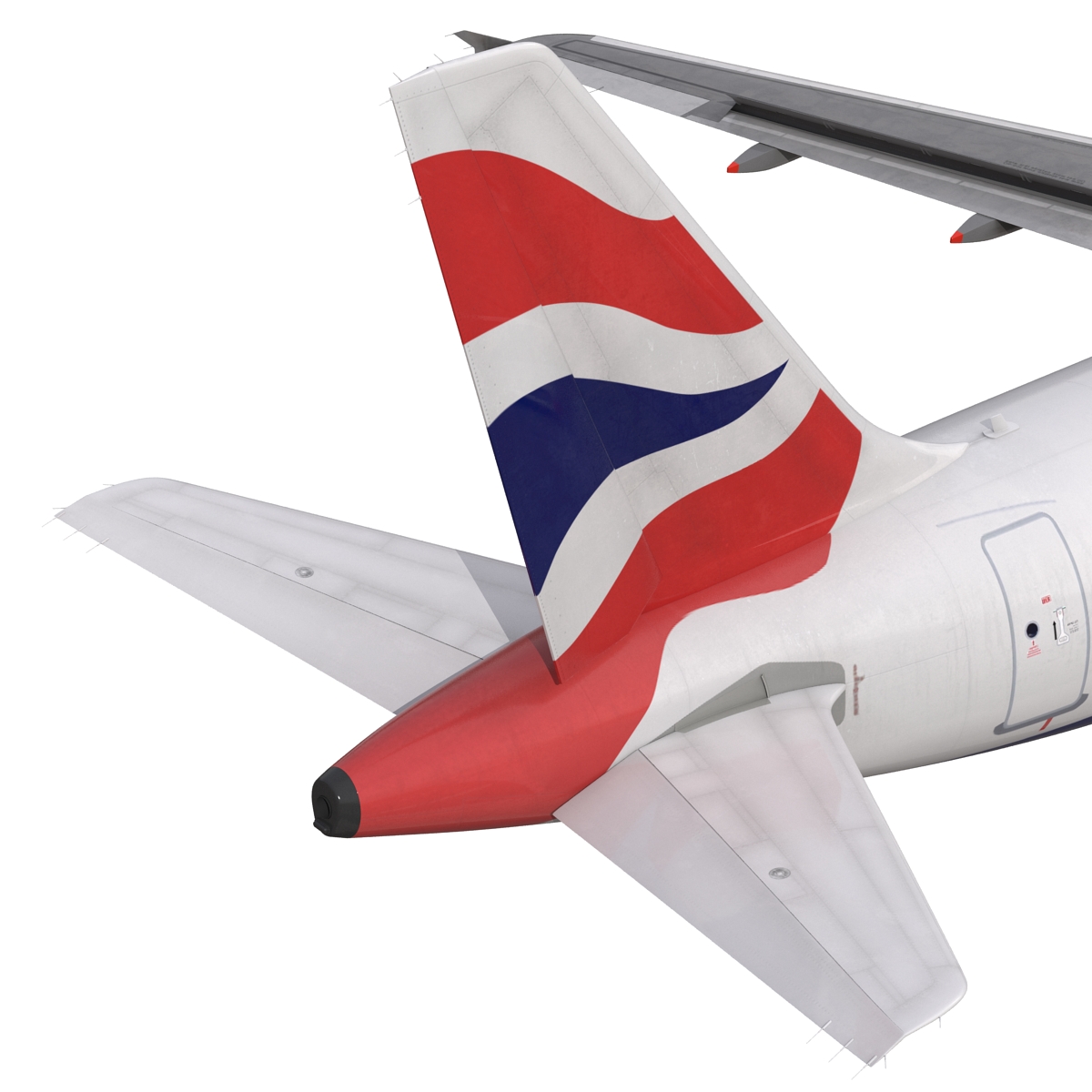 Airbus A320 British Airways Rigged 3D model