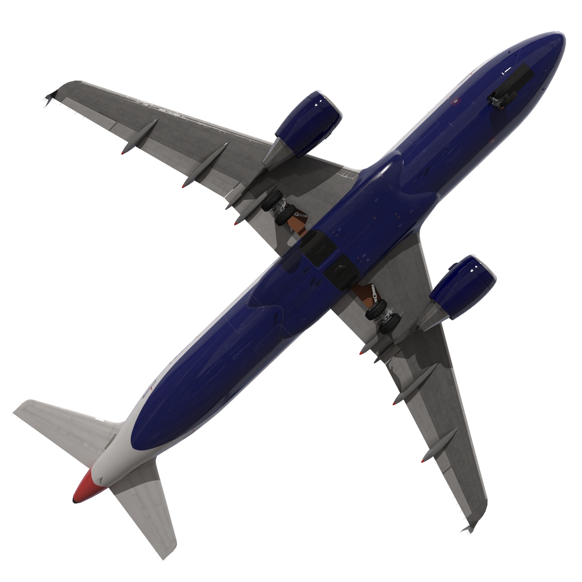 Airbus A320 British Airways Rigged 3D model