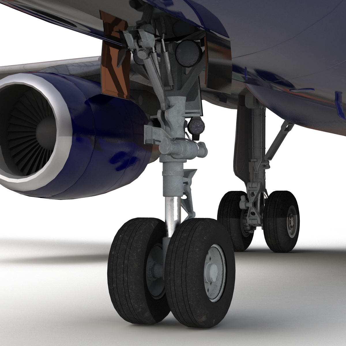 Airbus A320 British Airways Rigged 3D model