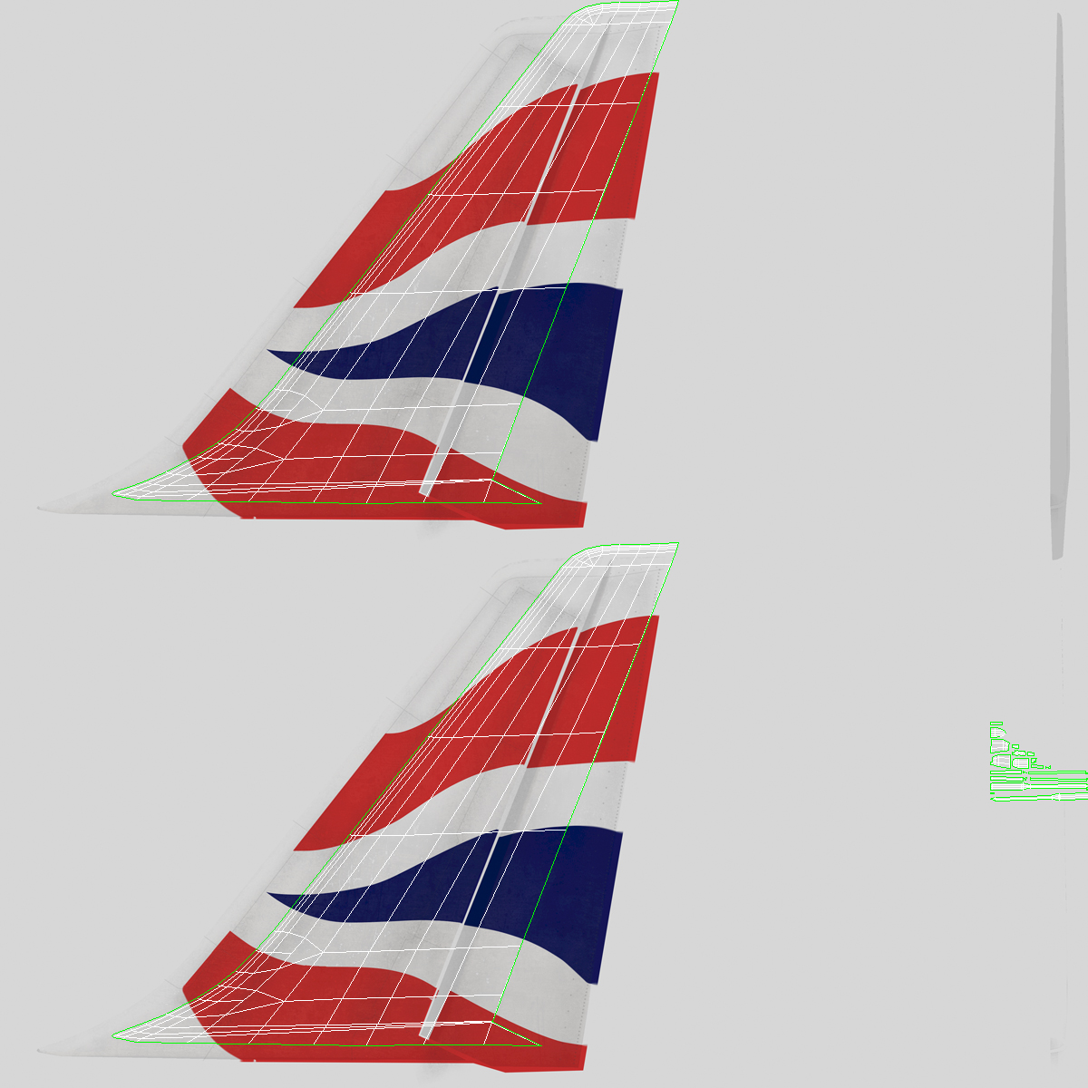 Airbus A320 British Airways Rigged 3D model