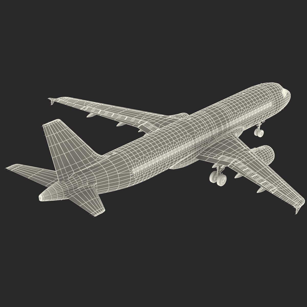 Airbus A320 British Airways Rigged 3D model