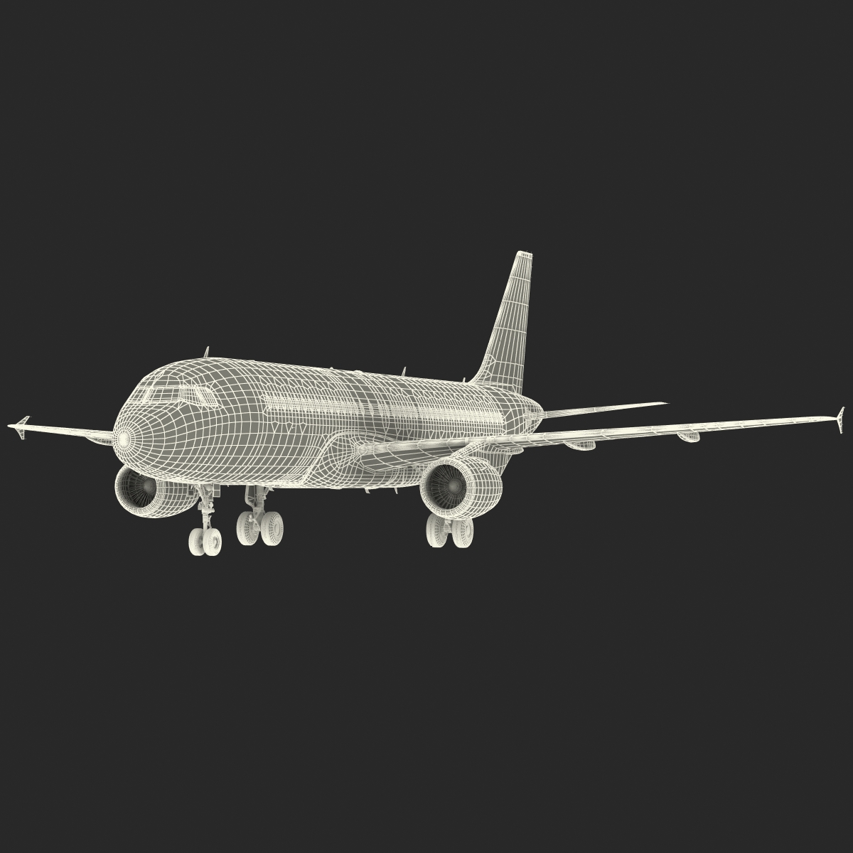 Airbus A320 British Airways Rigged 3D model