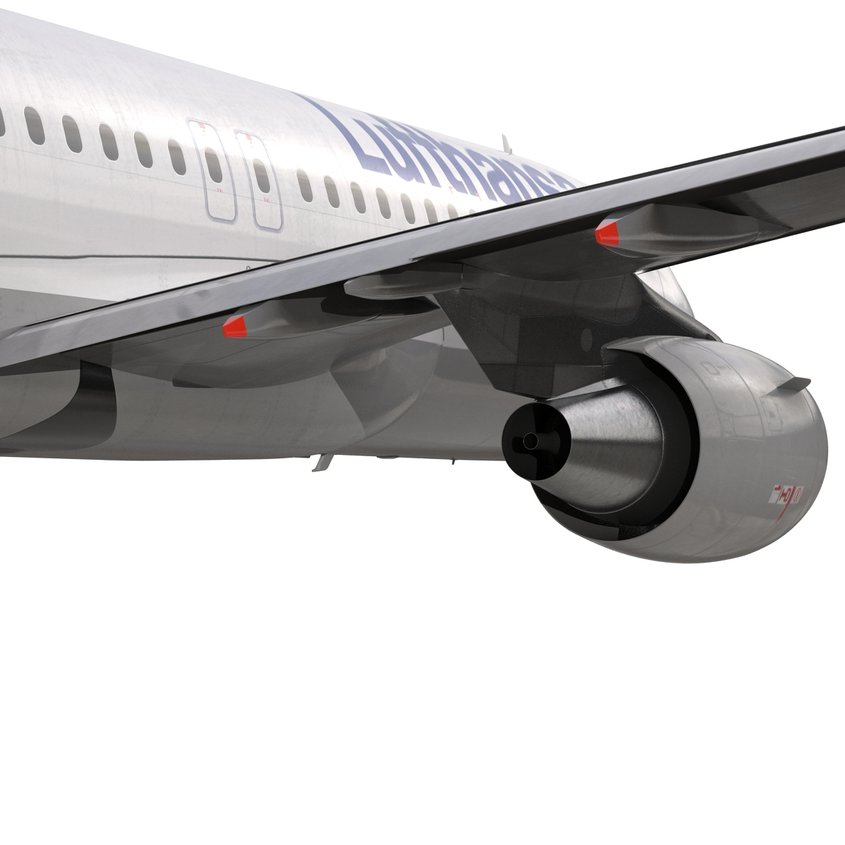 3D Airbus A320 Lufthansa Rigged model