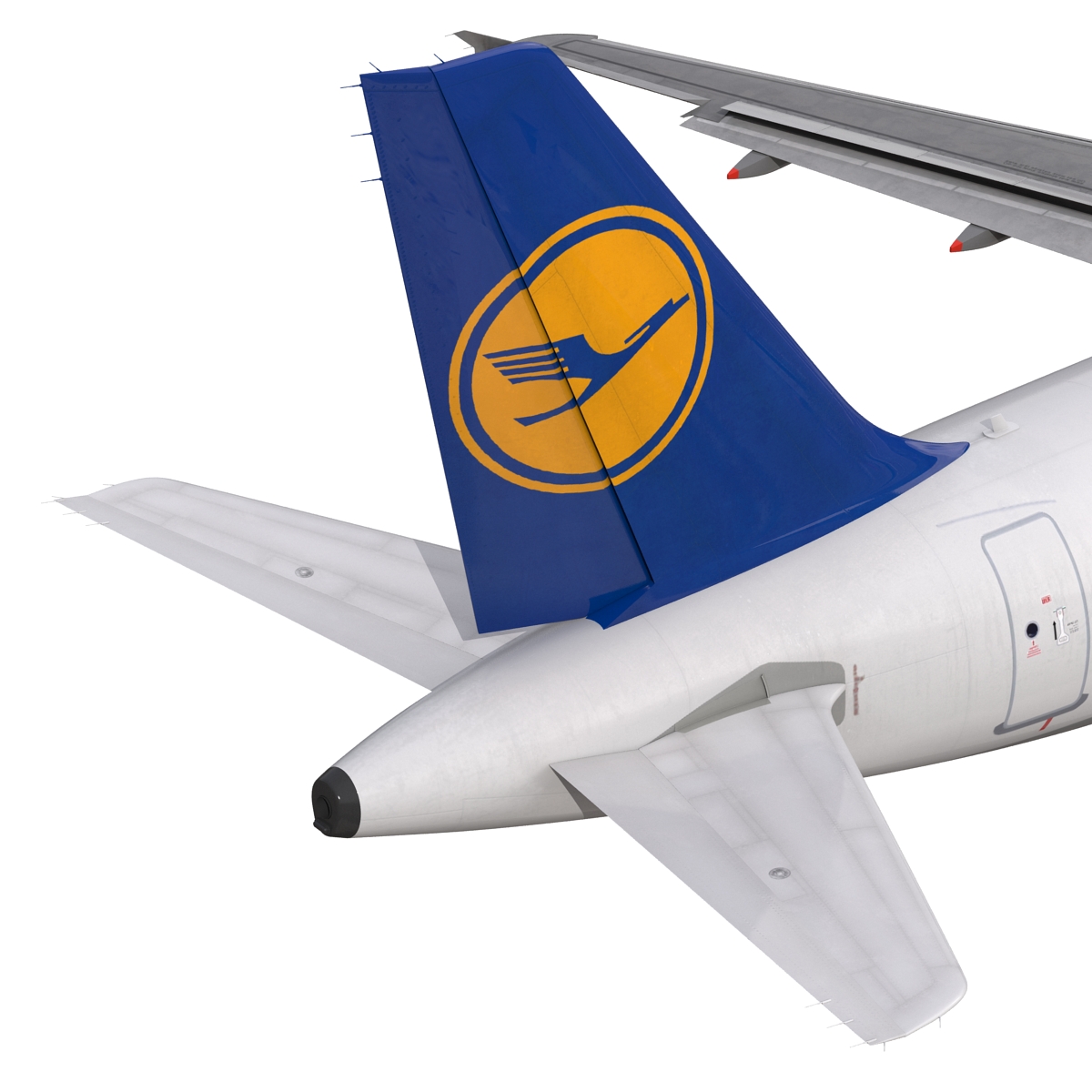 3D Airbus A320 Lufthansa Rigged model