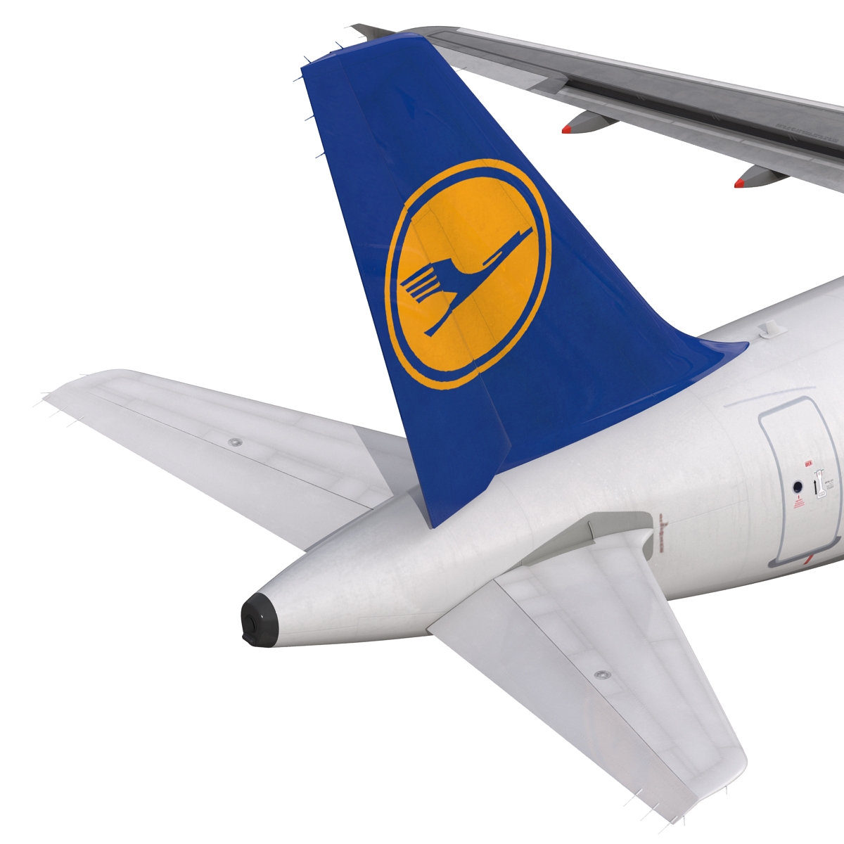 3D Airbus A320 Lufthansa Rigged model