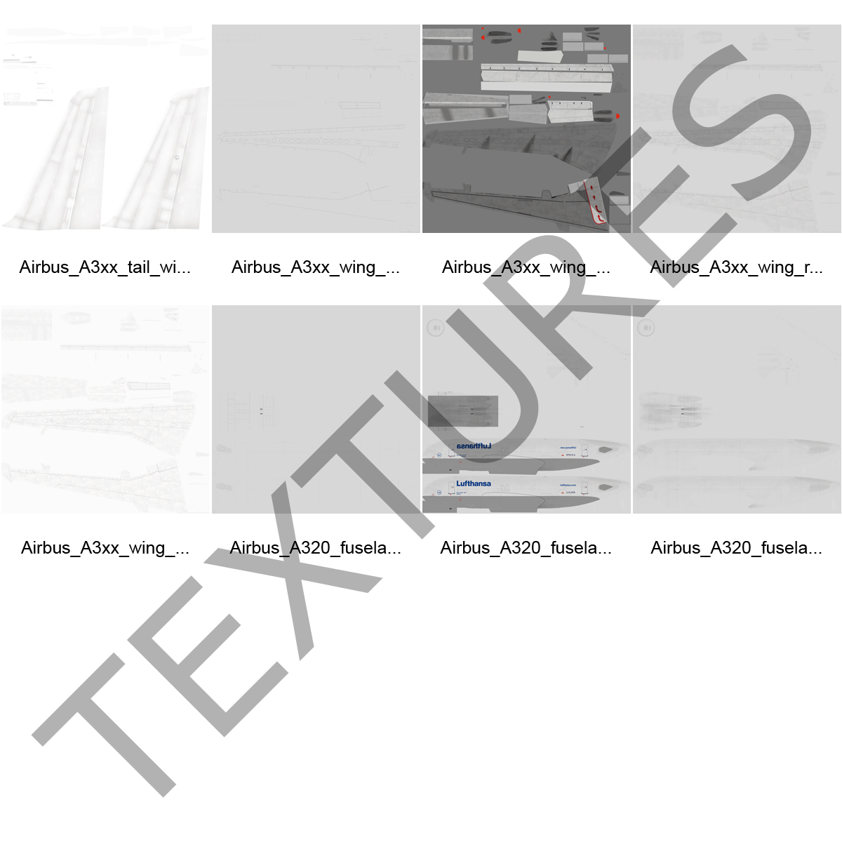 3D Airbus A320 Lufthansa Rigged model