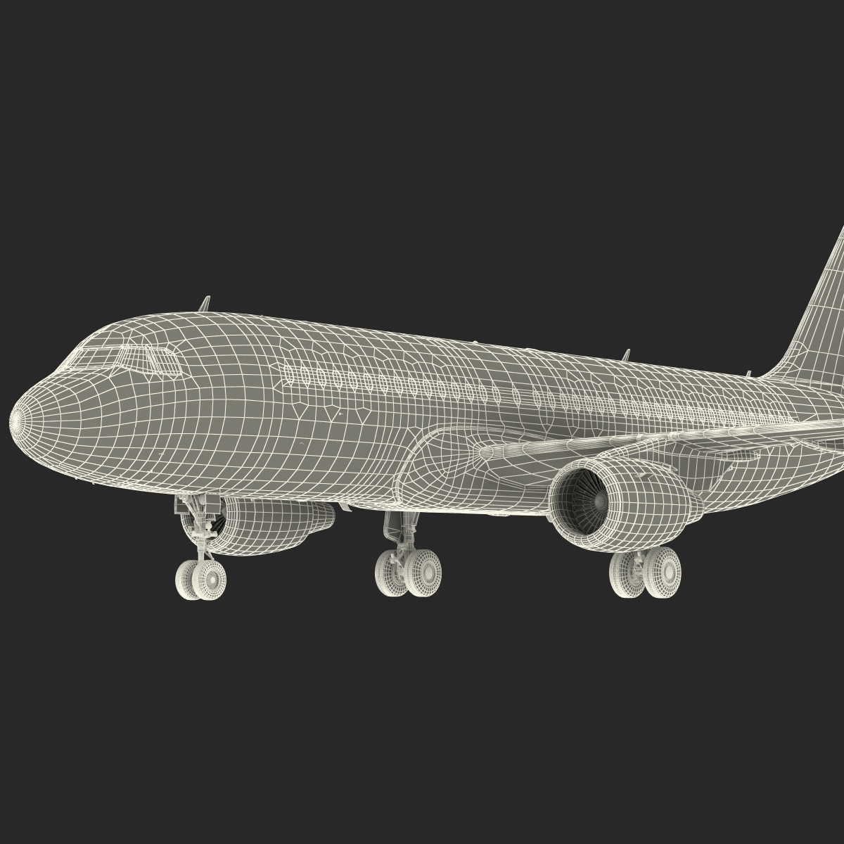 3D Airbus A320 Lufthansa Rigged model